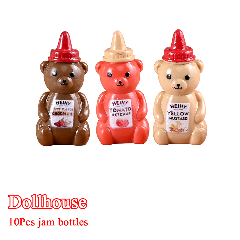 Kitchen Gadgets Wholesale - 10Pcs 1/12 Dollhouse Simulated Little Bear
