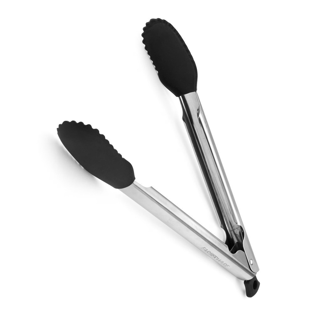 Kitchen Gadgets For Cooking - Silicone Tip Locking Food Tongs 11