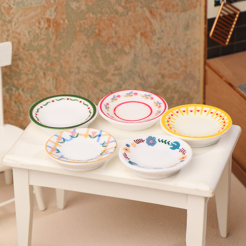 5Pcs 1/12 Dollhouse Mini Plate - огляд і ціна Kitchen Gadgets Wholesale
