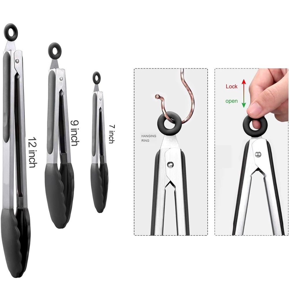 Silicone BBQ Grilling Tongs Ki - огляд і ціна Kitchen Gadgets For Cooking