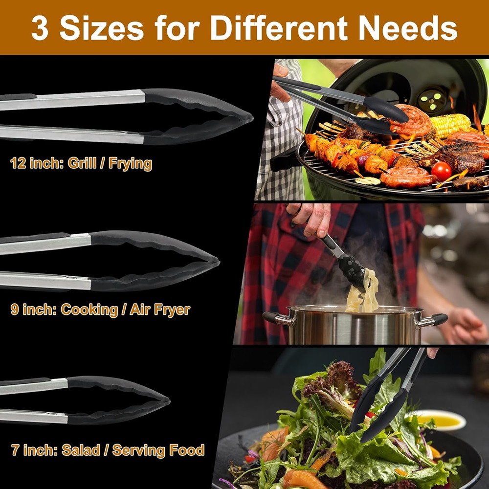 Silicone BBQ Grilling Tongs Ki - огляд і ціна Kitchen Gadgets For Cooking