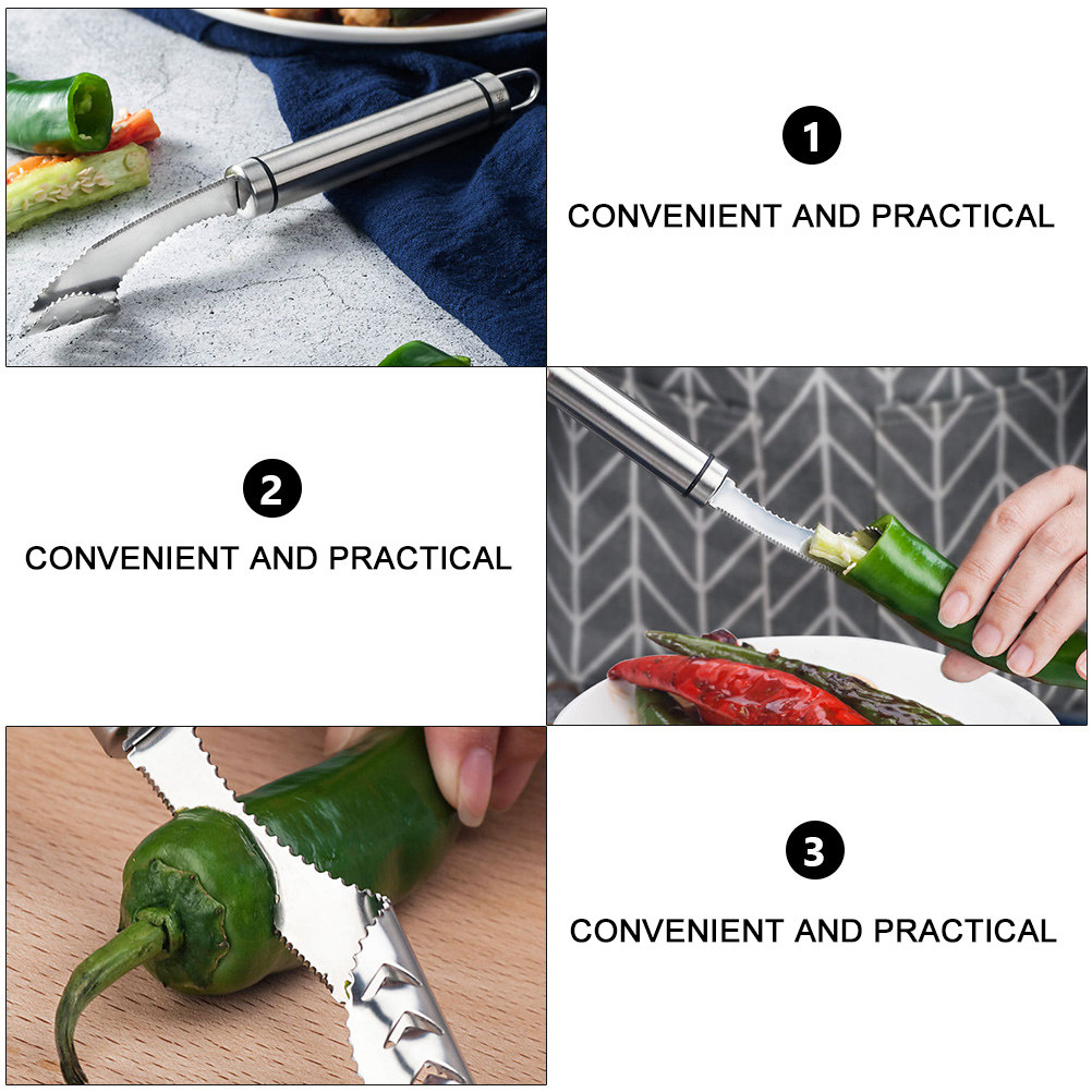 2Pcs Stainless Steel Chili Cor - огляд і ціна Kitchen Gadgets Usa