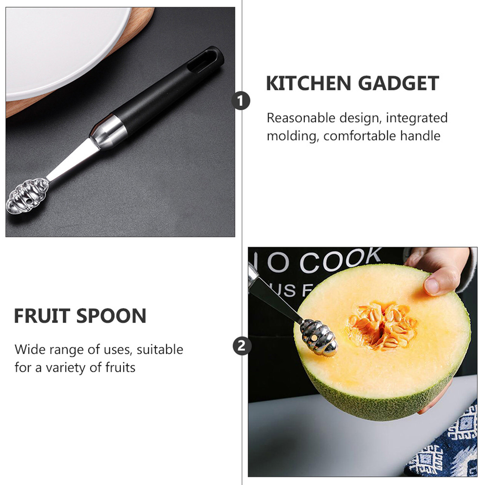 1Pcs Stainless Steel Fruit Sco - огляд і ціна Kitchen Gadgets Usa